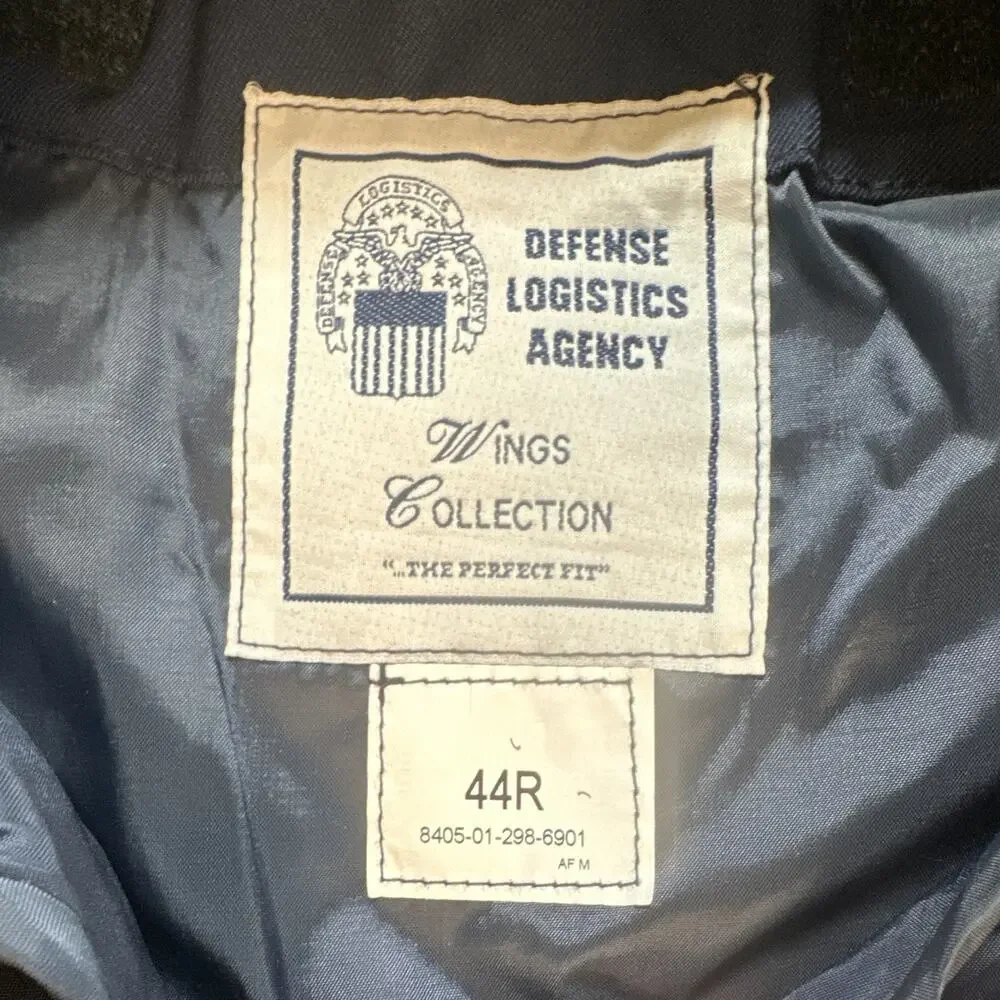 Defense Logistics Agency USAF Men’s Blue Full Zip Jacket Removable Liner 44R